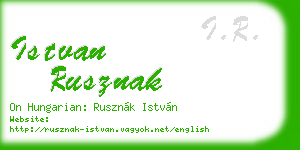 istvan rusznak business card